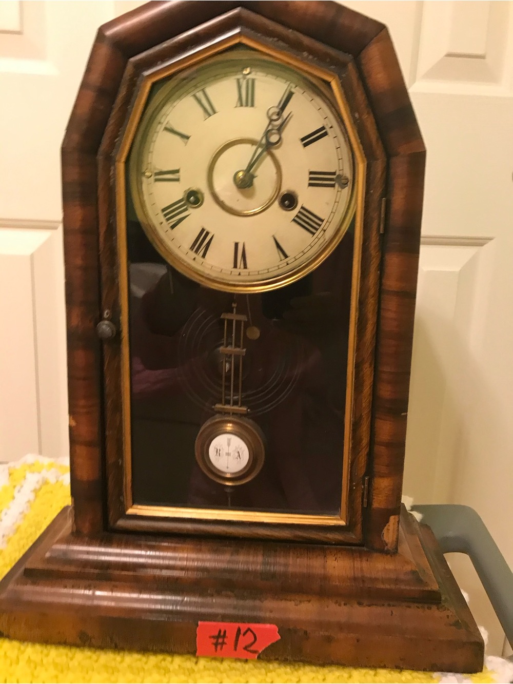 Classic Brown Wood Pendulum Wall Clock - Brand Unspecified